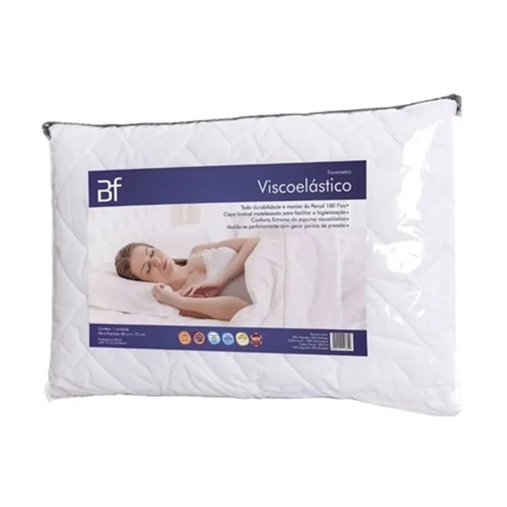 Travesseiro Premium 100% Espuma Nasa com Capa Percal 180 Fios